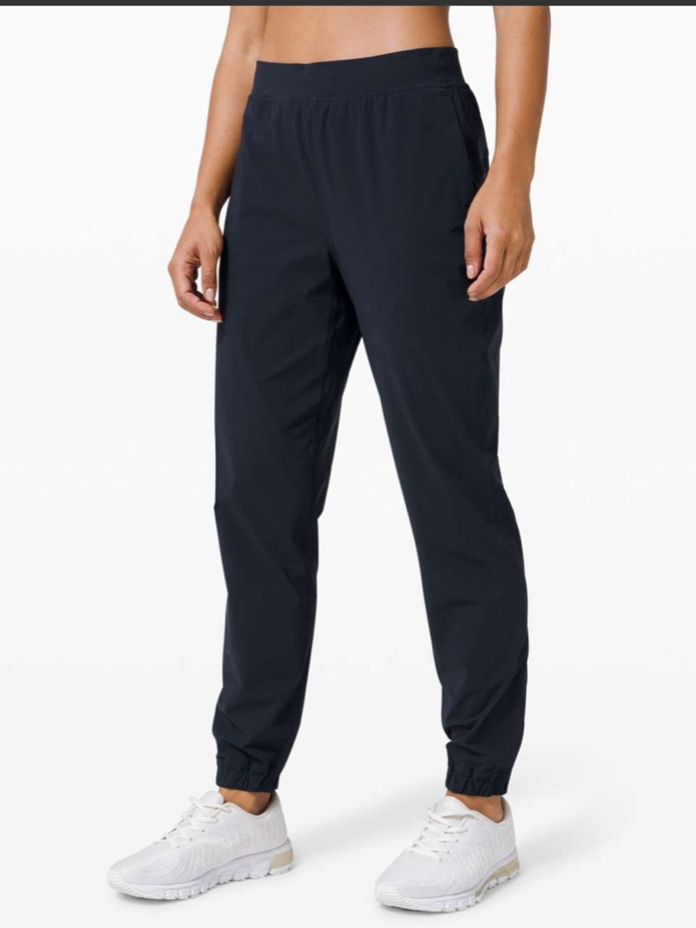 Lululemon Adapted State Jogger True Navy Pockets Zip Ankle Running Pants Size 8